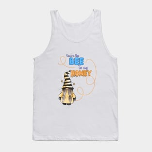 Bee to my honey gnome, spring gnome, bee pun, Tank Top